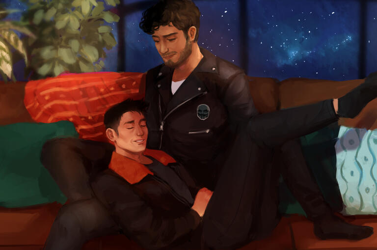 double oc painting, with full background